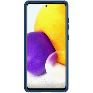 Карбоновая накладка Nillkin Camshield (шторка на камеру) для Samsung Galaxy A72 4G / A72 5G Синий / Blue