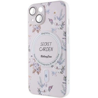 TPU+PC чехол Secret Garden with MagSafe для Apple iPhone 13 (6.1") White