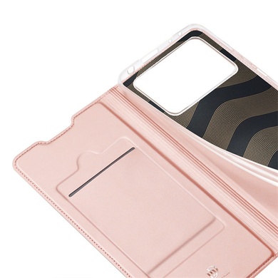 Чехол-книжка Dux Ducis с карманом для визиток для Xiaomi Poco X4 Pro 5G Rose Gold
