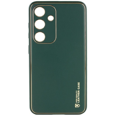 Шкіряний чохол Xshield для Samsung Galaxy A35, Зелений / Army green