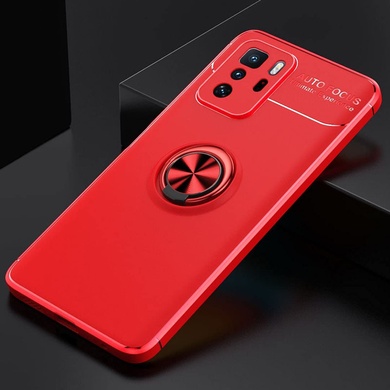 TPU чохол Deen ColorRing під магнітний тримач (opp) для Xiaomi Redmi Note 10 5G / Poco M3 Pro, Красный / Красный