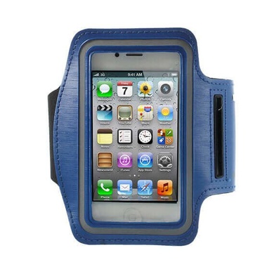 Неопреновий спортивний чохол на руку для Apple iPhone 4 / 4S, Синий