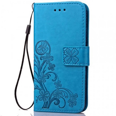 Кожаный чехол (книжка) Four-leaf Clover с визитницей для Asus ROG Phone 2