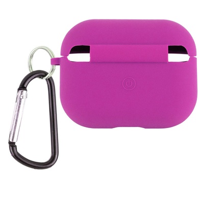 Силиконовый футляр с микрофиброй для наушников Airpods Pro Фиолетовый / Grape