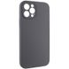 Чехол Silicone Case Full Camera Protective (AA) NO LOGO для Apple iPhone 12 Pro Max (6.7") Серый / Dark Gray