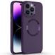 TPU чохол Bonbon Metal Style with MagSafe для Apple iPhone 14 (6.1"), Фиолетовый / Dark purple