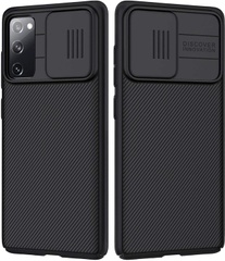 Карбоновая накладка Nillkin Camshield (шторка на камеру) для Samsung Galaxy S20 FE Черный / Black