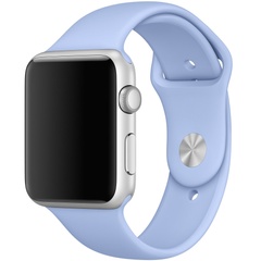 Силиконовый ремешок для Apple watch 42mm/44mm/45mm Голубой / Lilac Blue