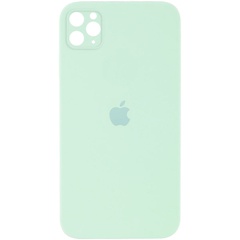 Чехол Silicone Case Square Full Camera Protective (AA) для Apple iPhone 11 Pro (5.8") Бирюзовый / Light Turquoise
