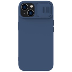Силіконова накладка Nillkin Camshield Silky для Apple iPhone 14 Plus (6.7"), Синий