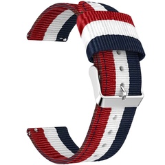 Ремешок для Samsung Gear S3/S2 Sport Nylon Stripe 20mm Сине-Красный