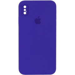 Чохол Silicone Case Square Full Camera Protective (AA) для Apple iPhone XS Max (6.5 "), Фіолетовий / Ultra Violet