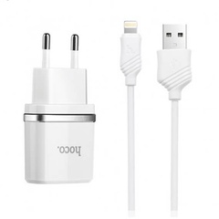 МЗП Hoco C11 USB Charger 1A (+ кабель microUSB 1м), Белый