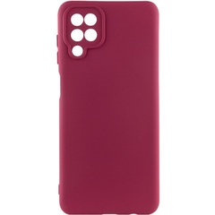 Чохол Silicone Cover Lakshmi Full Camera (A) для Samsung Galaxy A12 / M12, Бордовый / Marsala