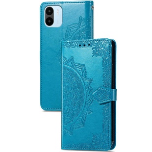 Кожаный чехол (книжка) Art Case с визитницей для Xiaomi Redmi A1 / A2 Синий