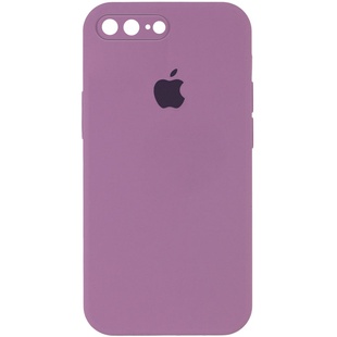 Чохол Silicone Case Square Full Camera Protective (AA) для Apple iPhone 7 plus / 8 plus (5.5 "), Лиловый / Lilac Pride