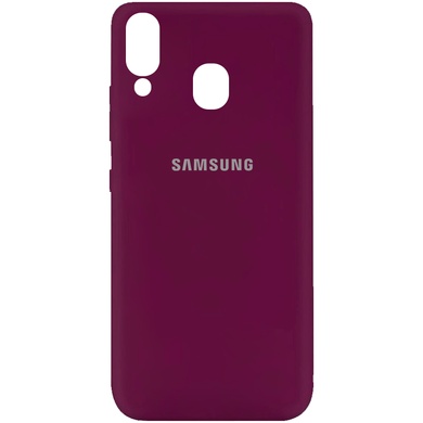Чехол Silicone Cover My Color Full Protective (A) для Samsung Galaxy A40 (A405F) Бордовый / Marsala