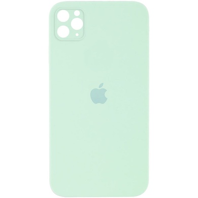 Чехол Silicone Case Square Full Camera Protective (AA) для Apple iPhone 11 Pro (5.8") Бирюзовый / Light Turquoise