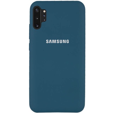 Чехол Silicone Cover Full Protective (AA) для Samsung Galaxy Note 10 Plus Синий / Cosmos blue