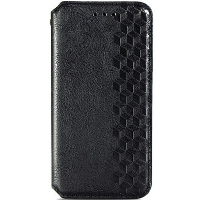 Кожаный чехол книжка GETMAN Cubic (PU) для Xiaomi Redmi Note 12 4G Черный