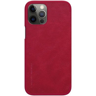Кожаный чехол (книжка) Nillkin Qin Series для Apple iPhone 12 Pro Max (6.7") Красный