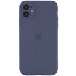 Чехол Silicone Case Full Camera Protective (AA) для Apple iPhone 12 (6.1") Серый / Lavender Gray