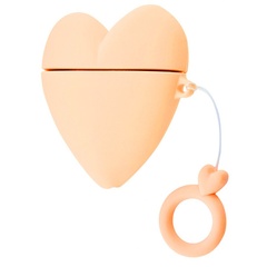 Силиконовый футляр Lucky Heart series для наушников AirPods, Оранжевый