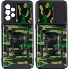 Ударопрочный чехол Camshield Serge Ring Camo для Samsung Galaxy A73 5G Зеленый / Army Green