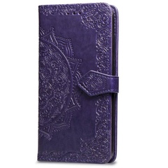 Кожаный чехол (книжка) Art Case с визитницей для Meizu M6 Note Фиолетовый