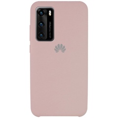 Чехол Silicone Cover (AAA) для Huawei P40, Розовый / Pink Sand