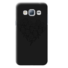 Чехол Roses Heart для Samsung J320F Galaxy J3 (2016), Черный