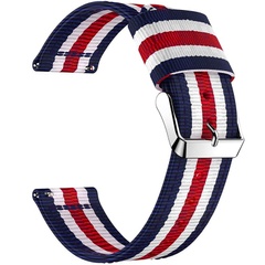 Ремешок для Samsung Gear S3/S2 Sport Nylon Stripe 20mm Бело - Красный