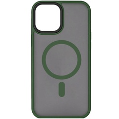 TPU+PC чохол Metal Buttons with MagSafe для Apple iPhone 15 (6.1"), Зеленый