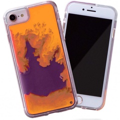 Неоновый чехол Neon Sand glow in the dark для Apple iPhone 7 / 8 / SE (2020) (4.7"), Фиолетовый / Оранжевый