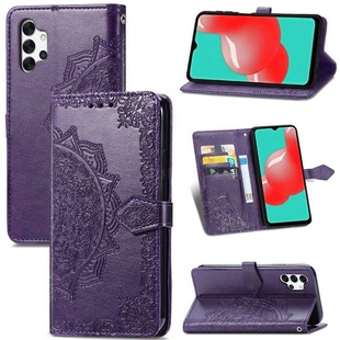 Кожаный чехол (книжка) Art Case с визитницей для Samsung Galaxy A32 4G Фиолетовый