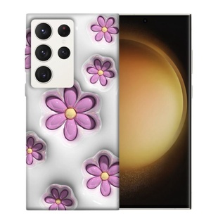 TPU чохол Volume print Samsung Galaxy S23 Ultra, Violet flowers