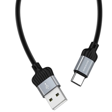 Дата кабель Borofone BX28 Dignity USB to Type-C (1m), Metal gray