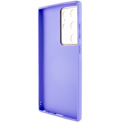 Кожаный чехол Xshield для Samsung Galaxy S21 Ultra Сиреневый / Dasheen