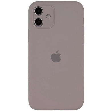 Чохол Silicone Case Full Camera Protective (AA) для Apple iPhone 12 (6.1"), Сірий / Lavender