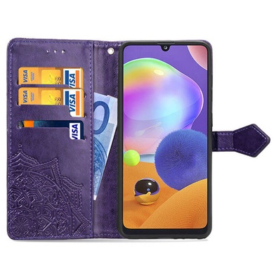 Кожаный чехол (книжка) Art Case с визитницей для Samsung Galaxy A32 4G Фиолетовый