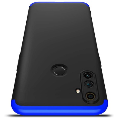 Пластикова накладка GKK LikGus 360 градусів (opp) для Realme C3, Чорний / Синій