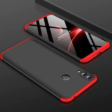 Пластиковая накладка GKK LikGus 360 градусов для Huawei Honor 8C, Черный / Красный