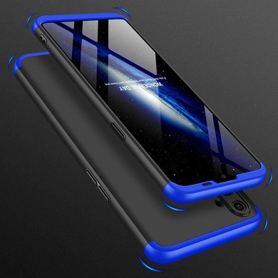 Пластиковая накладка GKK LikGus 360 градусов (opp) для Realme C3 Черный / Синий