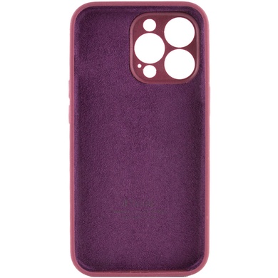 Чохол Silicone Case Full Camera Protective (AA) для Apple iPhone 13 Pro Max (6.7 "), Бордовый / Plum