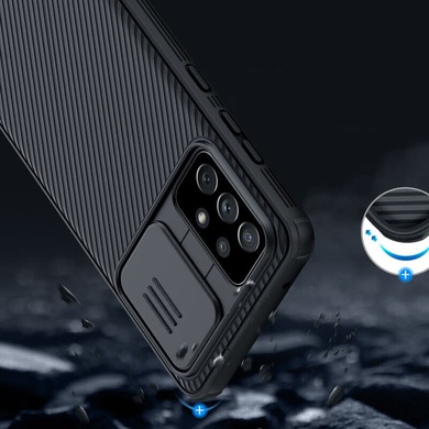 Карбоновая накладка Nillkin Camshield (шторка на камеру) для Samsung Galaxy A72 4G / A72 5G Черный / Black
