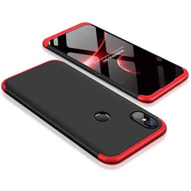 Пластиковая накладка GKK LikGus 360 градусов для Xiaomi Mi Mix 2S Черный / Красный