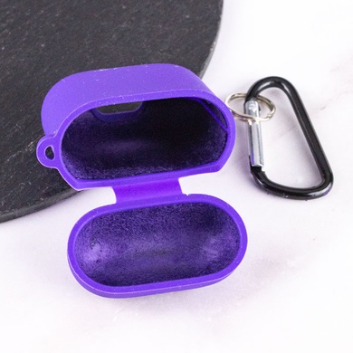Силиконовый футляр с микрофиброй для наушников Airpods 1/2 Фиолетовый / Ultra Violet