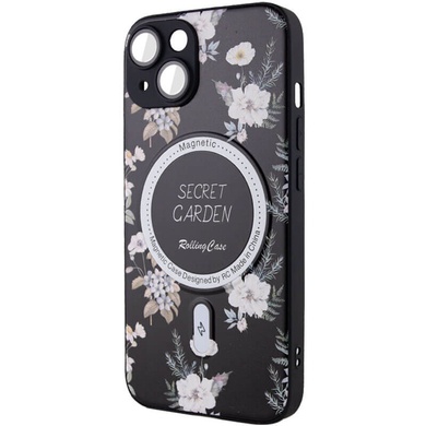 TPU+PC чехол Secret Garden with MagSafe для Apple iPhone 14 (6.1") Black