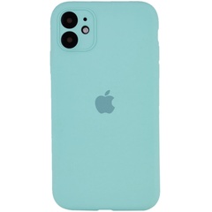 Чохол Silicone Case Full Camera Protective (AA) для Apple iPhone 12 (6.1"), Бирюзовый / Marine Green