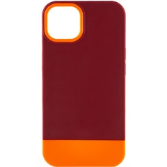 Чохол TPU+PC Bichromatic для Apple iPhone 12 Pro / 12 (6.1"), Brown burgundy / Orange